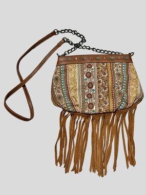 WAY WEST | Southwestern Fringe Crossbody Boho Western Festival Bag